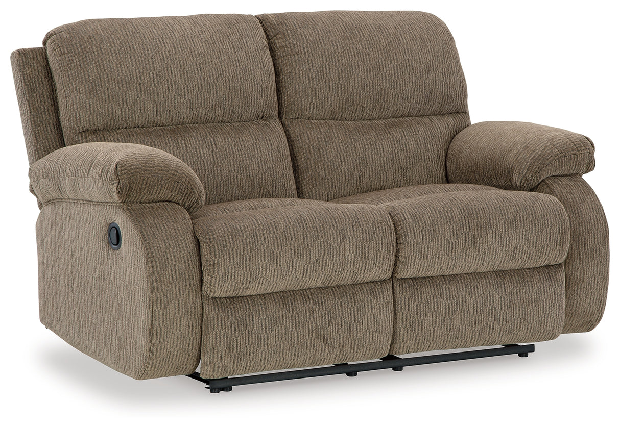 Scranto Oak Reclining Sofa, Loveseat And Recliner