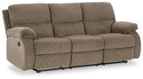 Scranto Oak Reclining Sofa, Loveseat And Recliner