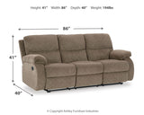 Scranto Oak Reclining Sofa, Loveseat And Recliner