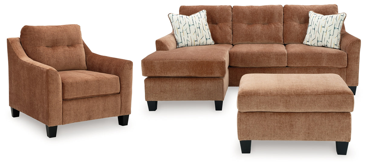 Amity Bay Sofa Chaise, Chair, and Ottoman