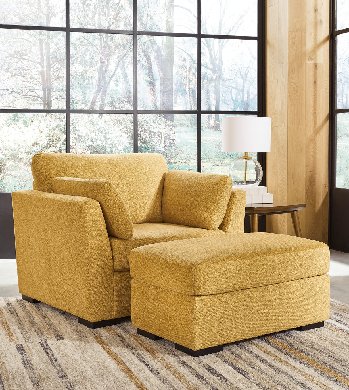 Keerwick Sunflower Sofa, Loveseat, Oversized Chair And Ottoman