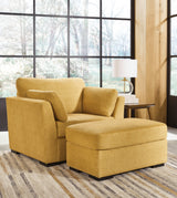 Keerwick Sunflower Sofa, Loveseat, Oversized Chair And Ottoman