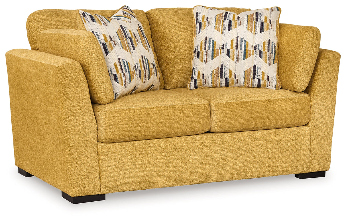 Keerwick Sunflower Sofa, Loveseat, Oversized Chair And Ottoman