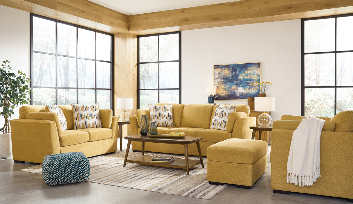 Keerwick Sunflower Sofa, Loveseat, Oversized Chair And Ottoman