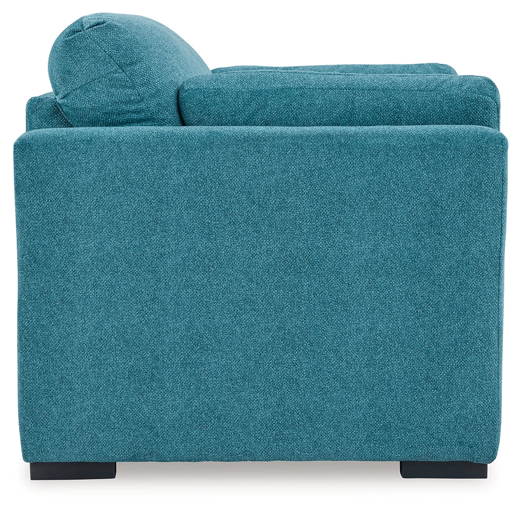 Keerwick Teal Sofa, Loveseat, Oversized Chair And Ottoman