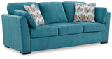 Keerwick Teal Sofa, Loveseat, Oversized Chair And Ottoman