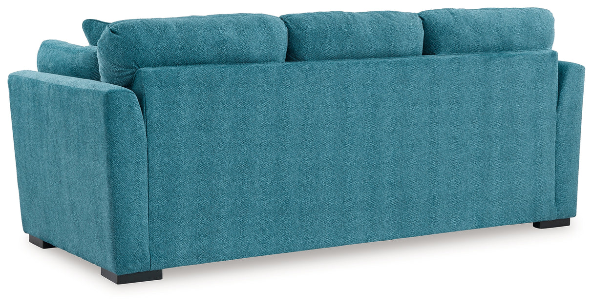 Keerwick Teal Sofa, Loveseat, Oversized Chair And Ottoman