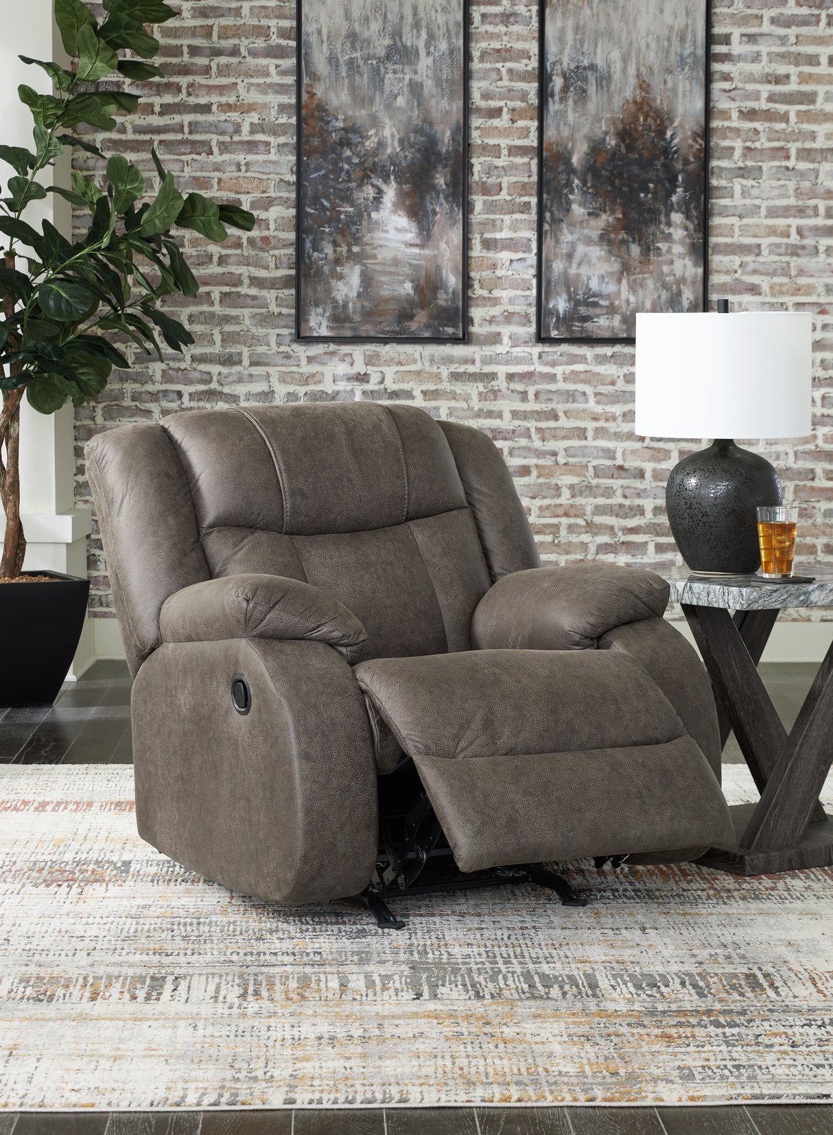 First Gunmetal Base Recliner