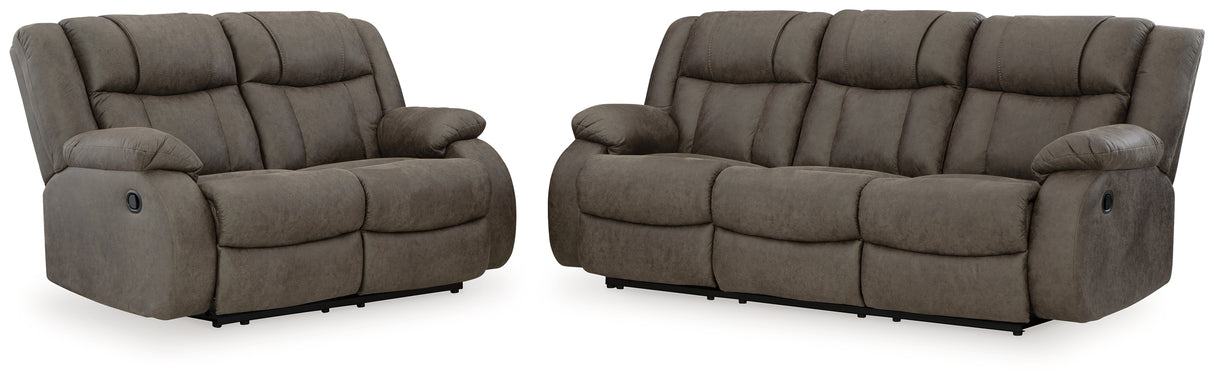 First Base Reclining Sofa and Loveseat