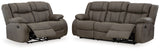 First Base Reclining Sofa and Loveseat