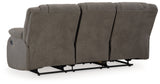 First Base Gunmetal Reclining Sofa, Loveseat And Recliner