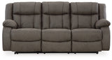 First Base Gunmetal Reclining Sofa, Loveseat And Recliner