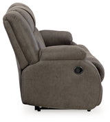 First Base Gunmetal Reclining Sofa, Loveseat And Recliner