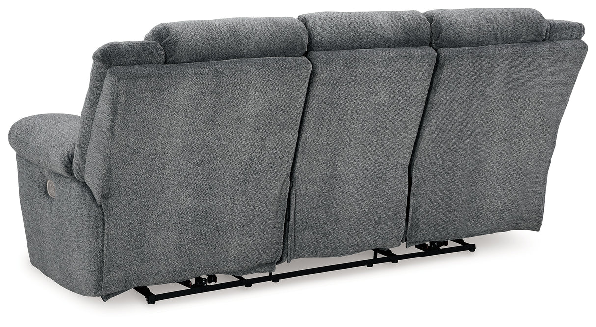 Tip-Off Slate Power Reclining Sofa, Loveseat And Recliner