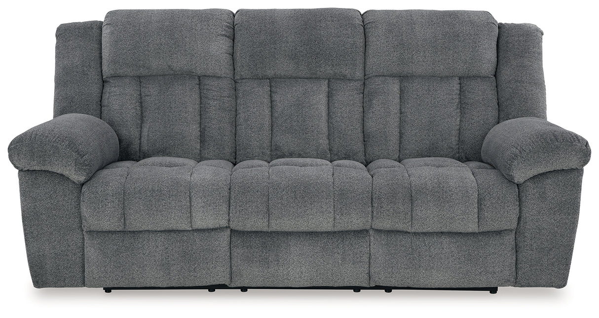 Tip-Off Slate Power Reclining Sofa, Loveseat And Recliner