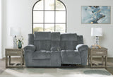 Tip-Off Slate Power Reclining Sofa, Loveseat And Recliner