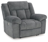 Tip-Off Slate Power Reclining Sofa, Loveseat And Recliner