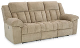 Tip-Off Wheat Power Reclining Sofa, Loveseat And Recliner