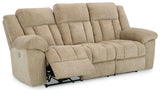 Tip-Off Wheat Power Reclining Sofa, Loveseat And Recliner