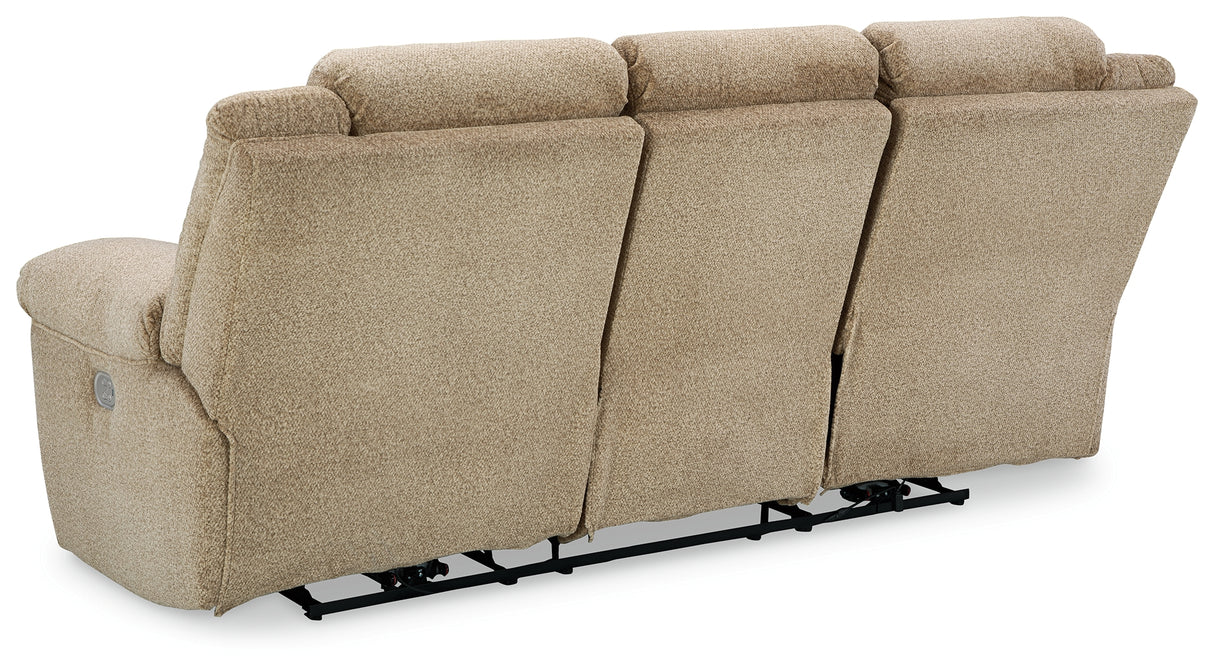 Tip-Off Wheat Power Reclining Sofa, Loveseat And Recliner