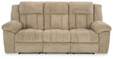 Tip-Off Wheat Power Reclining Sofa, Loveseat And Recliner