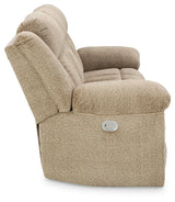 Tip-Off Wheat Power Reclining Sofa, Loveseat And Recliner