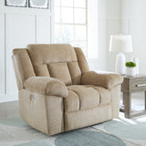 Tip-Off Wheat Power Reclining Sofa, Loveseat And Recliner