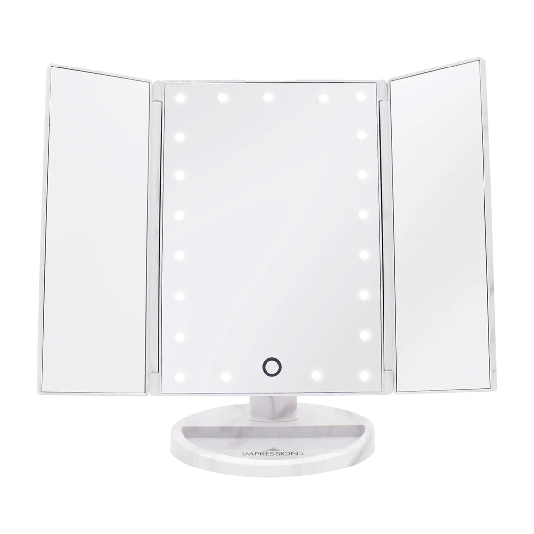 Touch Trifold Dimmable LED Makeup Mirror