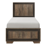 Ellendale Rustic Mahogany And Dark Ebony Twin Bed