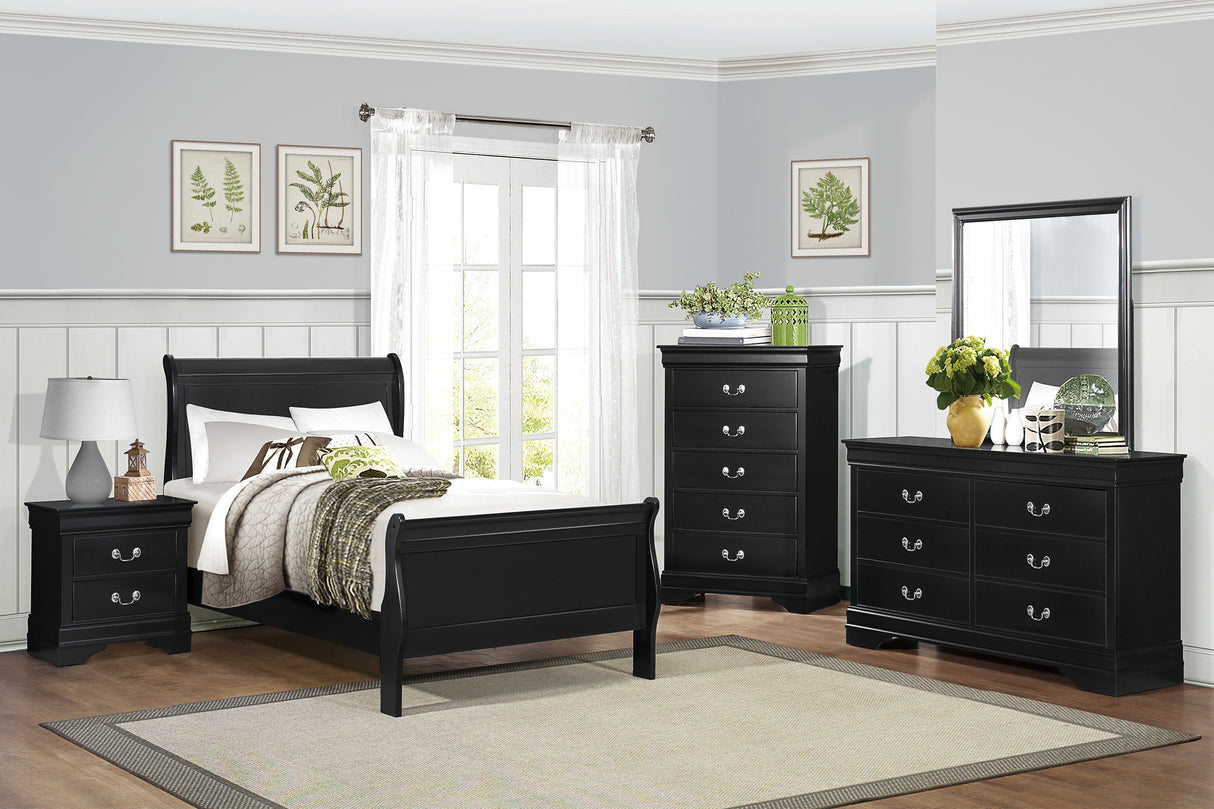 Mayville Black Twin Bed