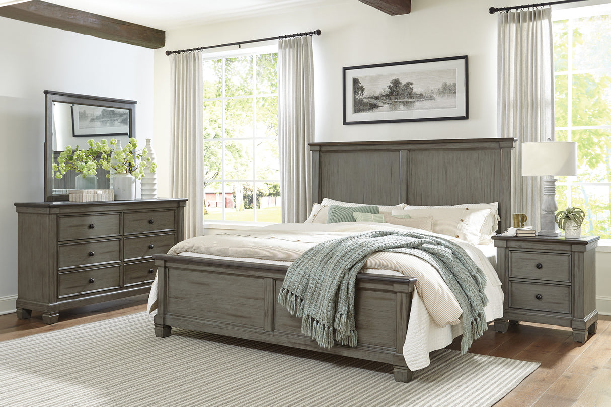 Weaver Coffee And Antique Gray Eastern King Bed