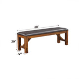 Apollo Espresso Synthetic Leather & Walnut Finish Bench