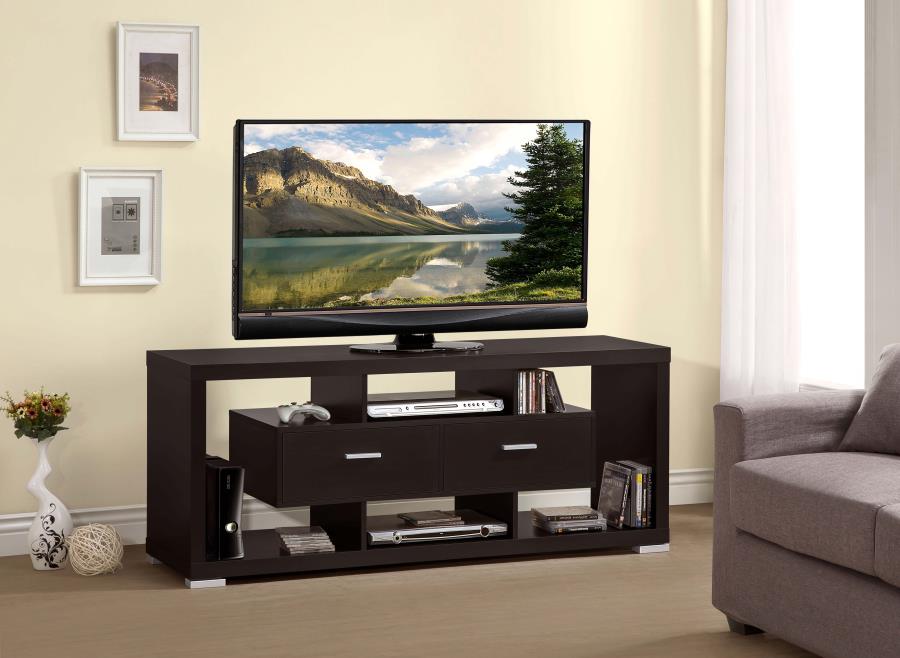 Darien 2-Drawer Rectangular Tv Console Cappuccino