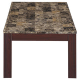 Rhodes 3-Piece Faux Marble Top Occasional Set Brown