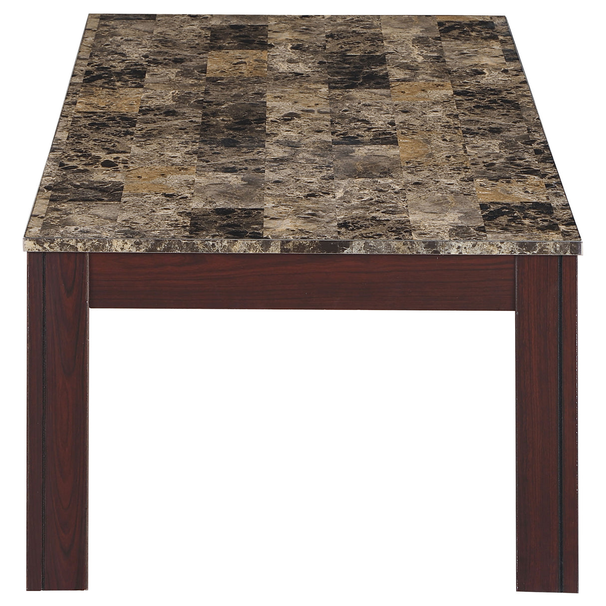 Rhodes 3-Piece Faux Marble Top Occasional Set Brown