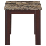 Rhodes 3-Piece Faux Marble Top Occasional Set Brown