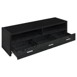 Alton 62" 3-Drawer Tv Console Black Oak