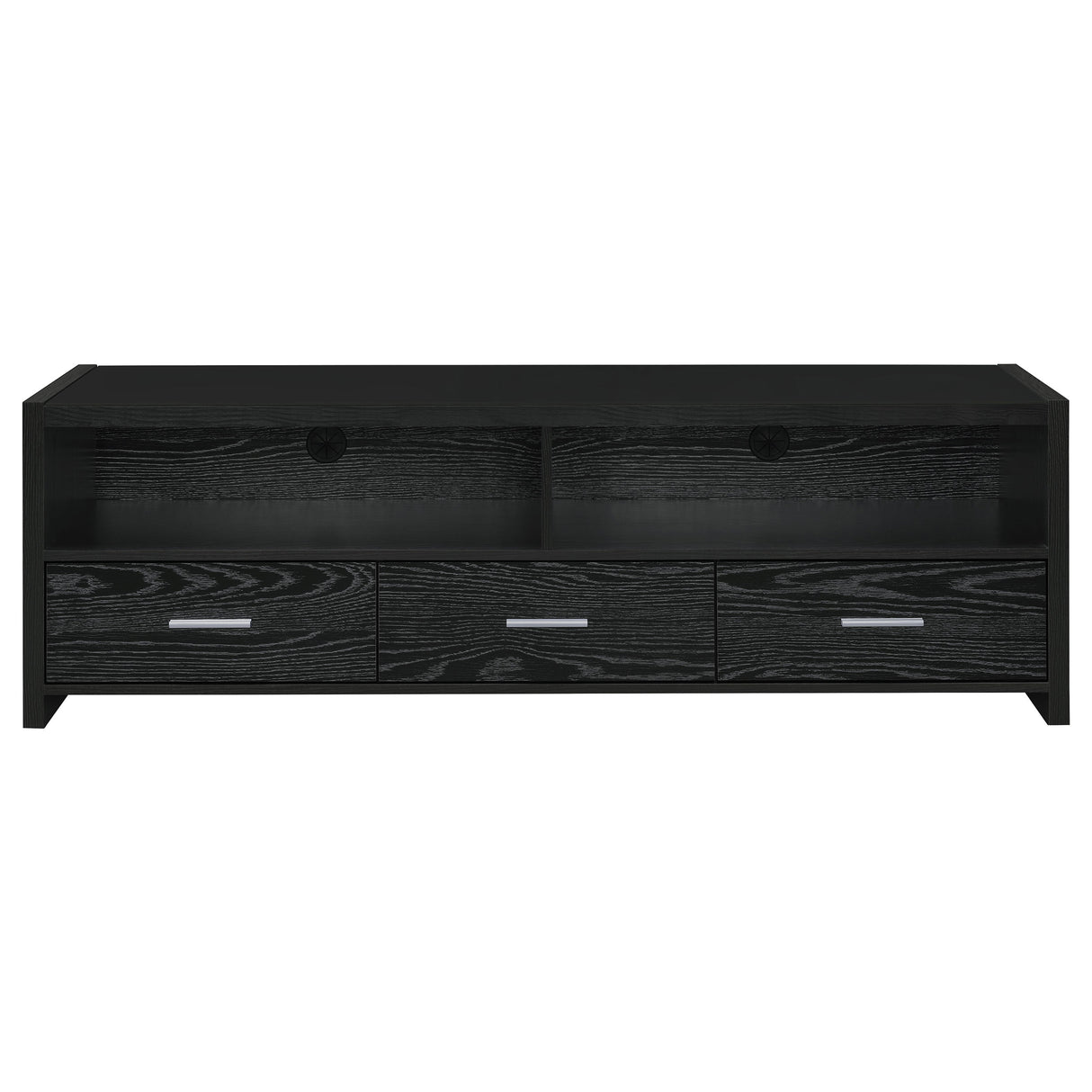 Alton 62" 3-Drawer Tv Console Black Oak