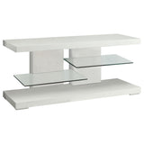 Cogswell 2-Shelf Tv Console Glossy White