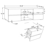 Galvin 4-Drawer Tv Console Glossy White