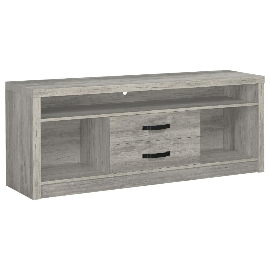 Burke 2-Drawer Tv Console Grey Driftwood