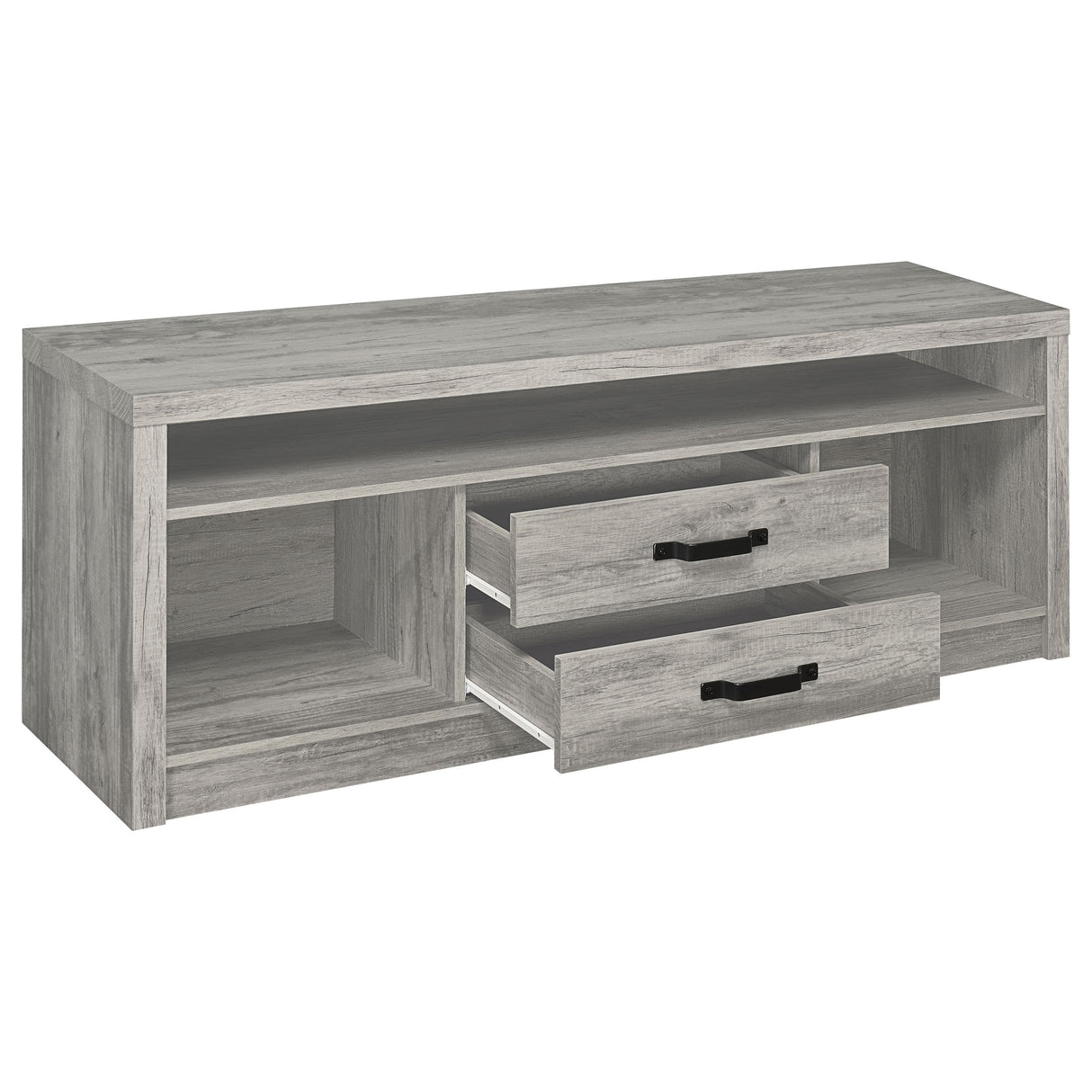 Burke 2-Drawer Tv Console Grey Driftwood