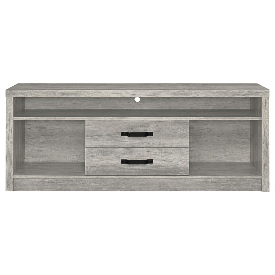 Burke 2-Drawer Tv Console Grey Driftwood