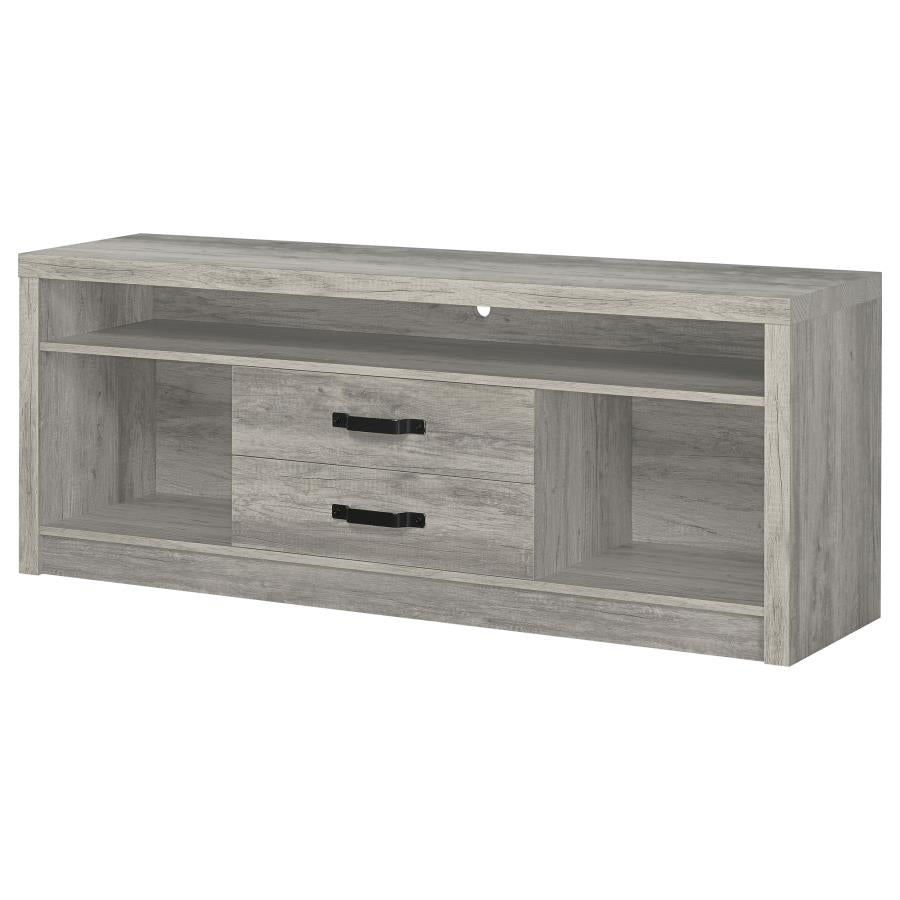 Burke 2-Drawer Tv Console Grey Driftwood