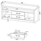 Burke 2-Drawer Tv Console Grey Driftwood