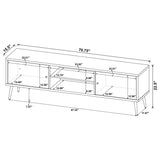 Allie 2-door Engineered Wood 71" TV Stand Distressed Pine