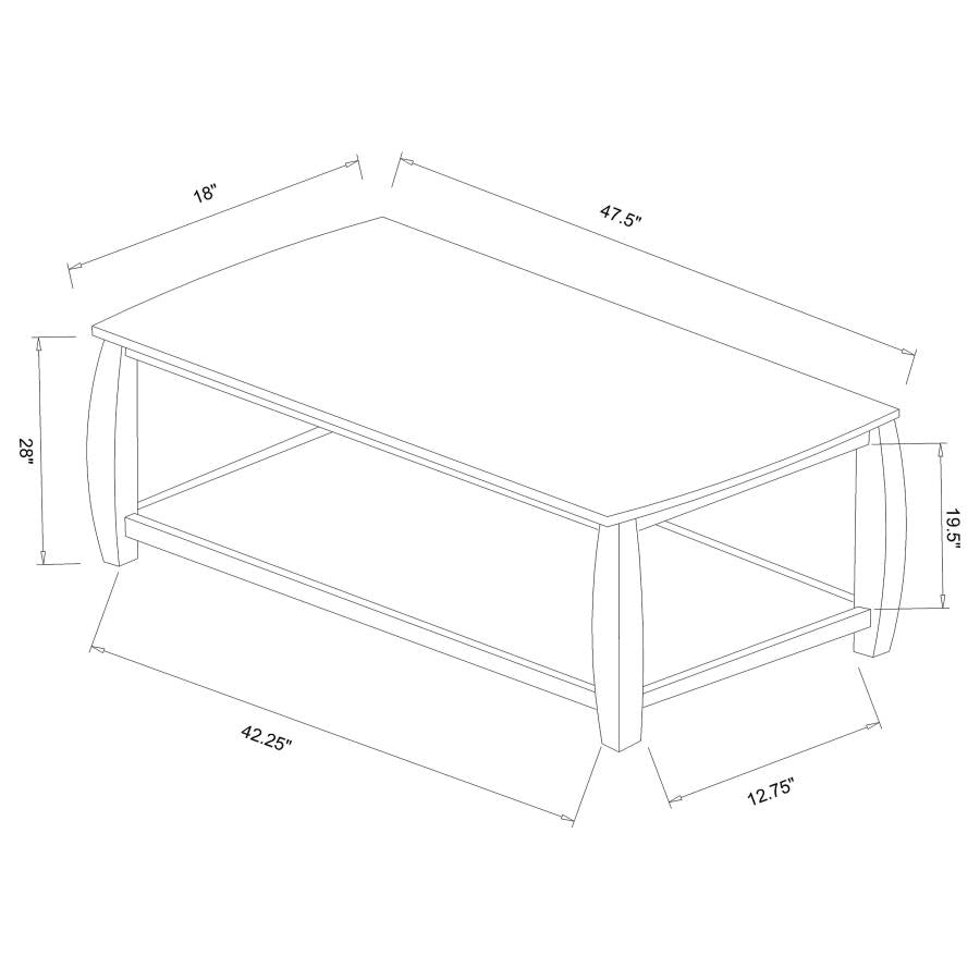 Dixon Rectangular Sofa Table With Lower Shelf Espresso