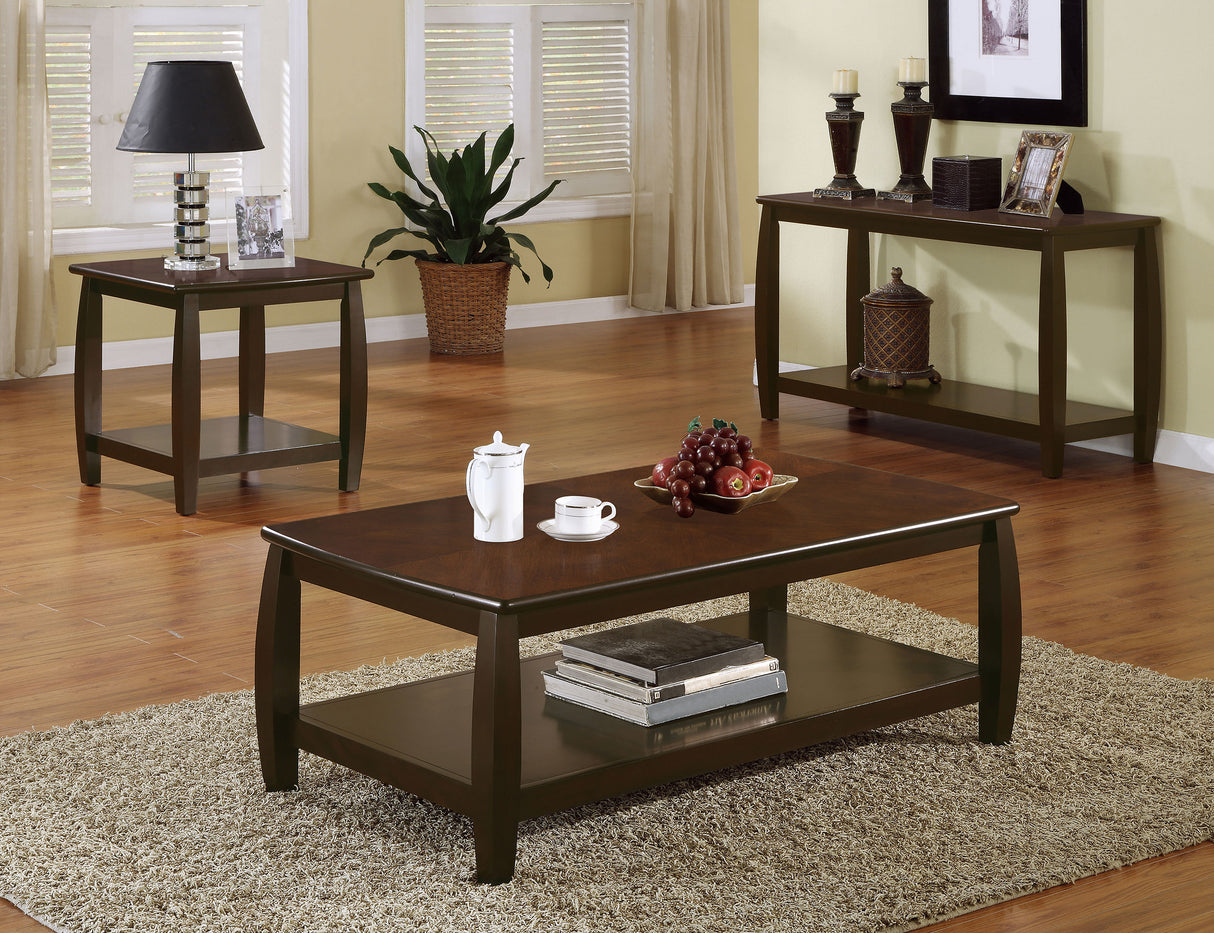 Dixon Rectangular Sofa Table With Lower Shelf Espresso