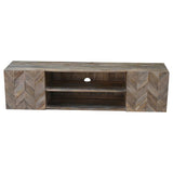 Keese 2-door Wood 70" TV Stand Media Console Mango Brown