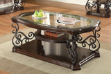 Laney Coffee Table Deep Merlot And Clear